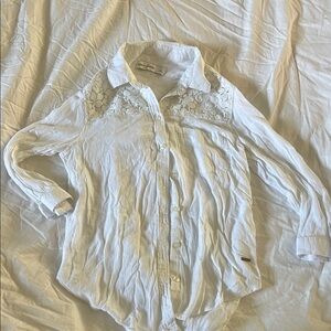 Abercrombie & Fitch Cream Button-Up Shirt